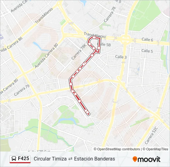 F425 Bus Line Map