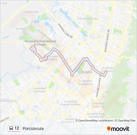 12 Bus Line Map