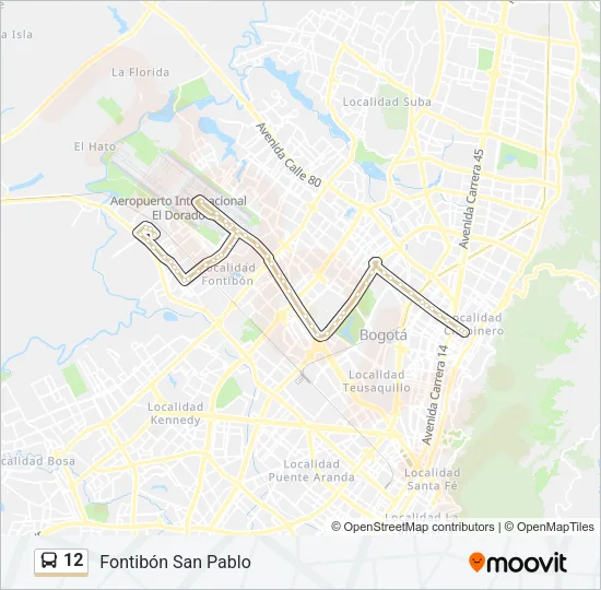 12 Bus Line Map