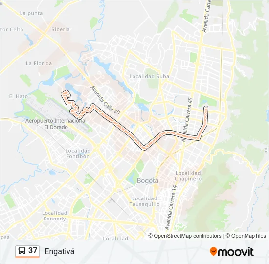 37 Bus Line Map