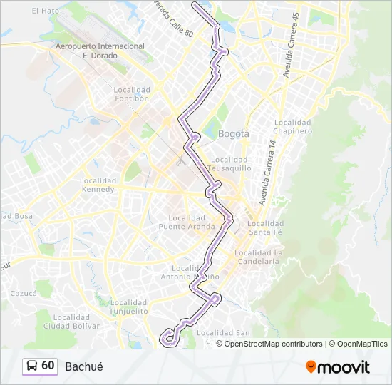 60 Bus Line Map