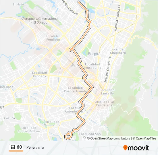 60 Bus Line Map