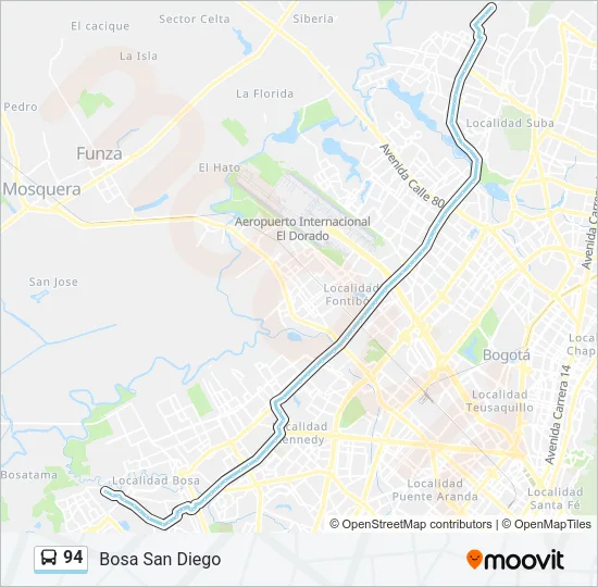 94 Bus Line Map