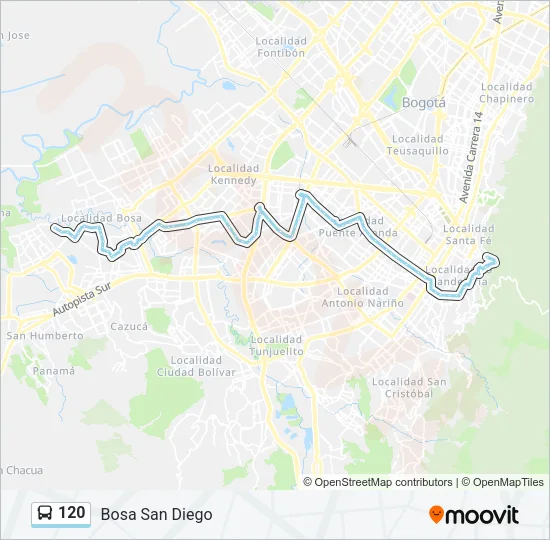 120 Bus Line Map