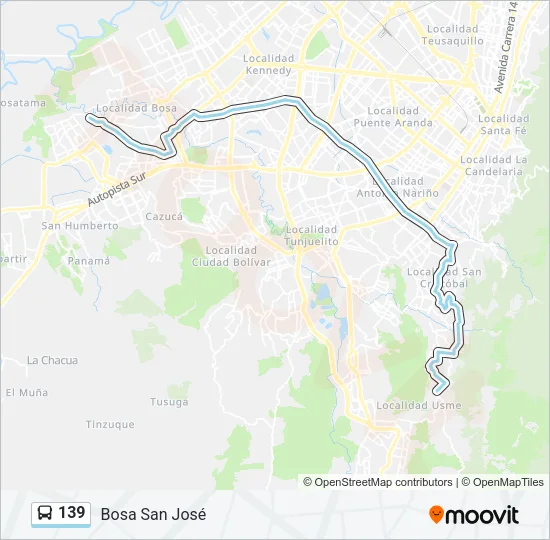 139 Bus Line Map