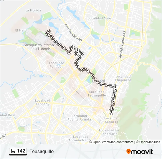 142 Bus Line Map