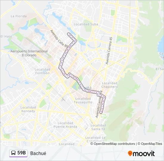 59B Bus Line Map