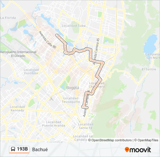 193B Bus Line Map