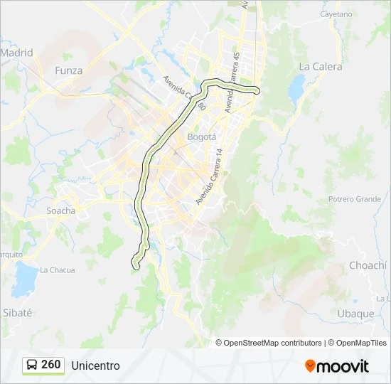 260 Bus Line Map