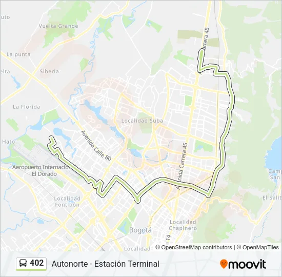 402 Bus Line Map