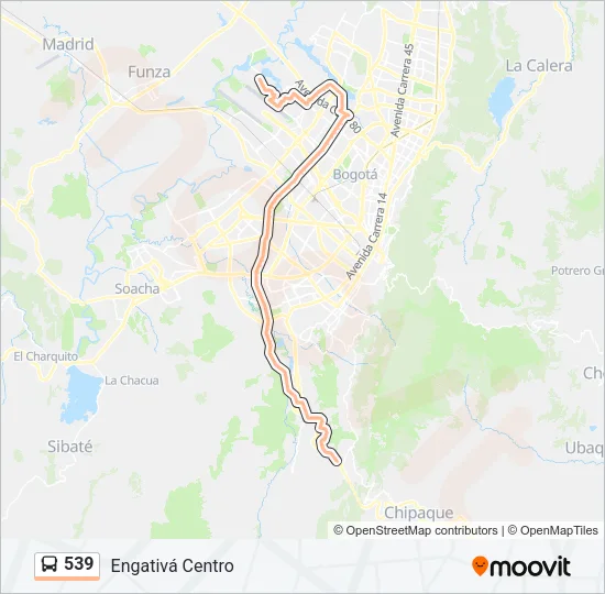 539 Bus Line Map