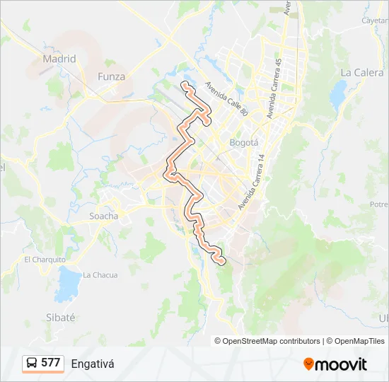 577 Bus Line Map