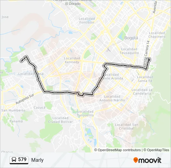 579 Bus Line Map