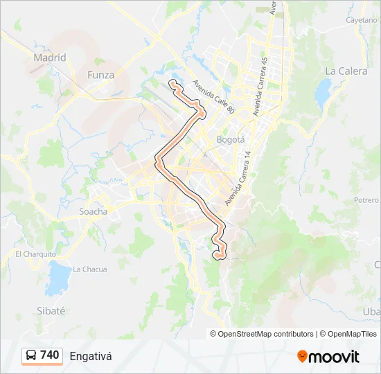 740 Bus Line Map