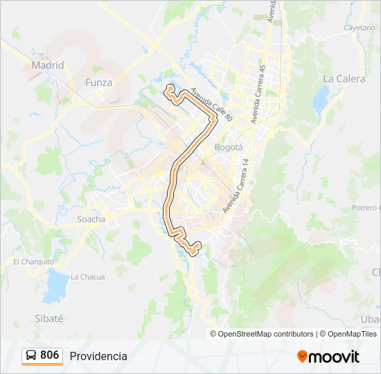806 Bus Line Map
