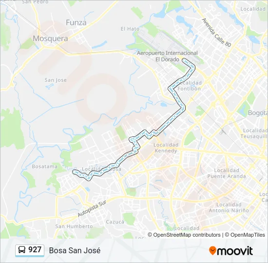927 Bus Line Map