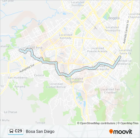 C29 Bus Line Map