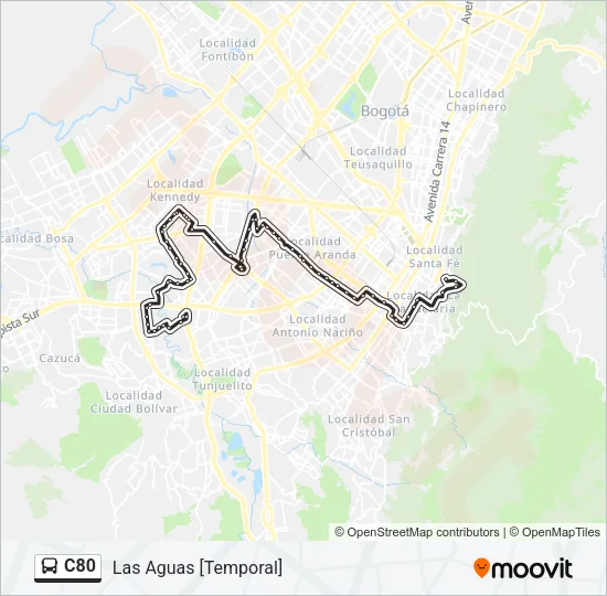 C80 Bus Line Map