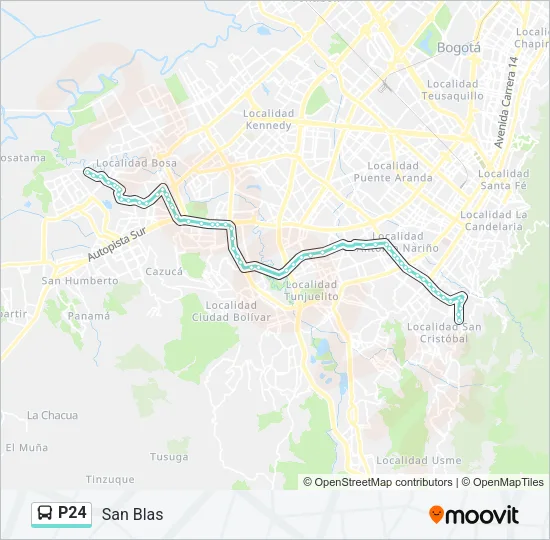 P24 Bus Line Map