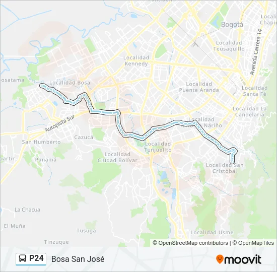 P24 Bus Line Map