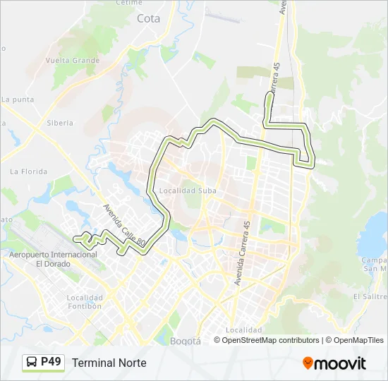 P49 Bus Line Map