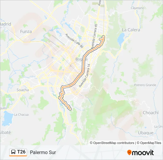 T26 Bus Line Map