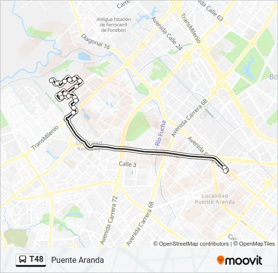T48 Bus Line Map