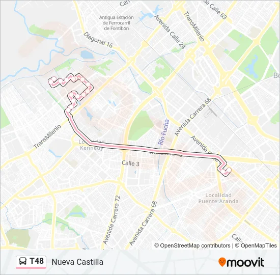 T48 Bus Line Map
