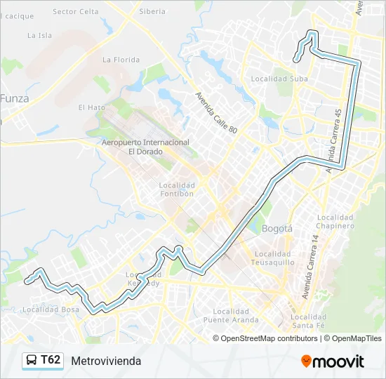 T62 Bus Line Map