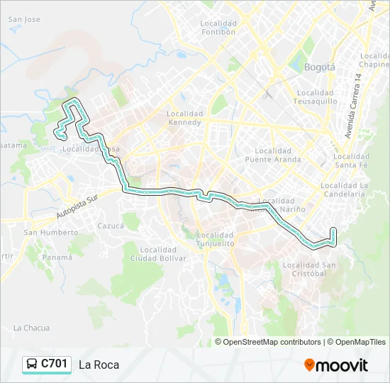 C701 Bus Line Map