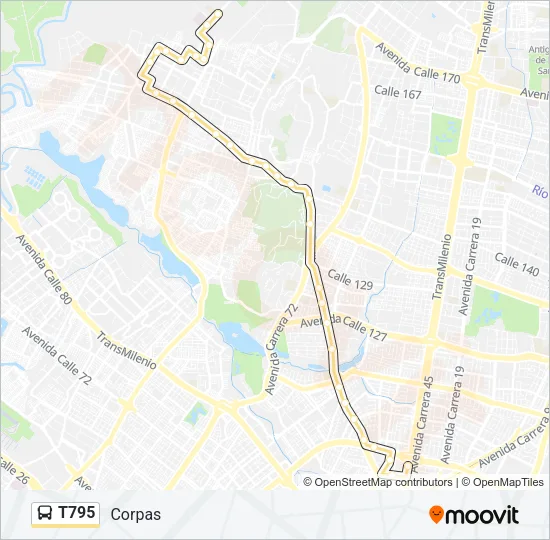 T795 Bus Line Map