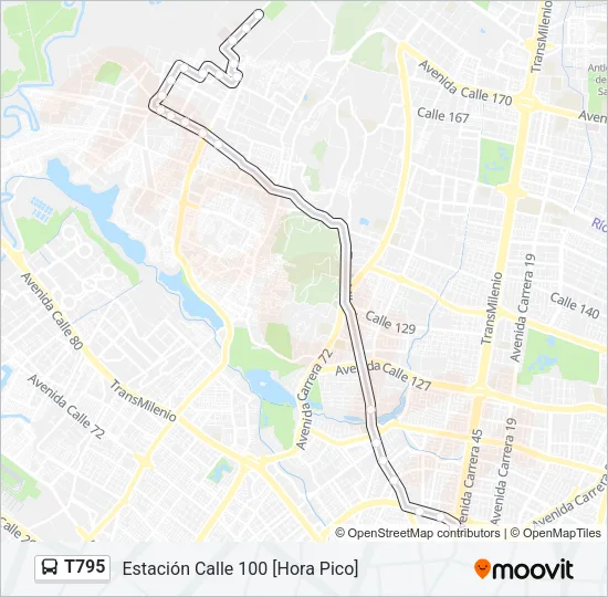 T795 Bus Line Map