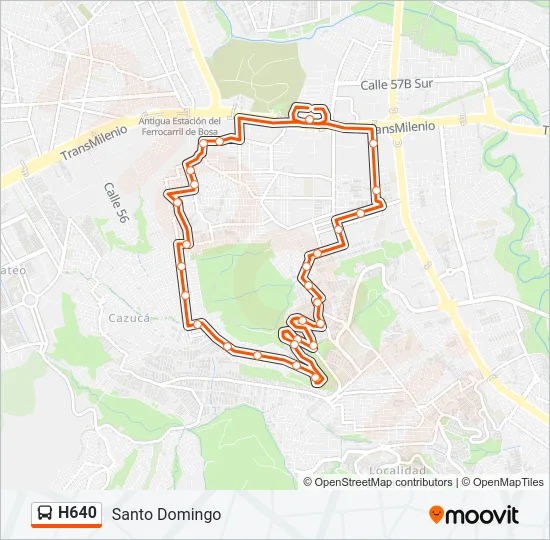 H640 Bus Line Map