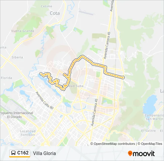 C162 Bus Line Map