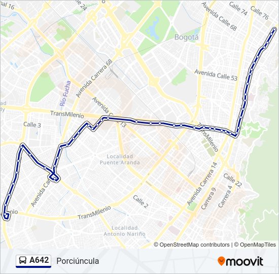 A642 SITP Line Map