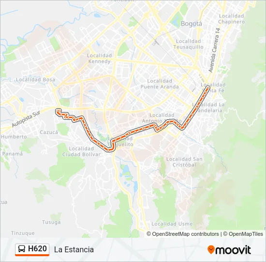 H620 Bus Line Map