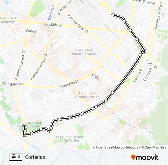 3 Cable Car Line Map