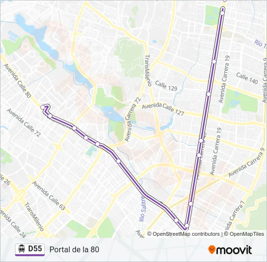D55 Cable Car Line Map