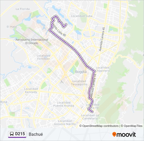 D215 SITP Line Map