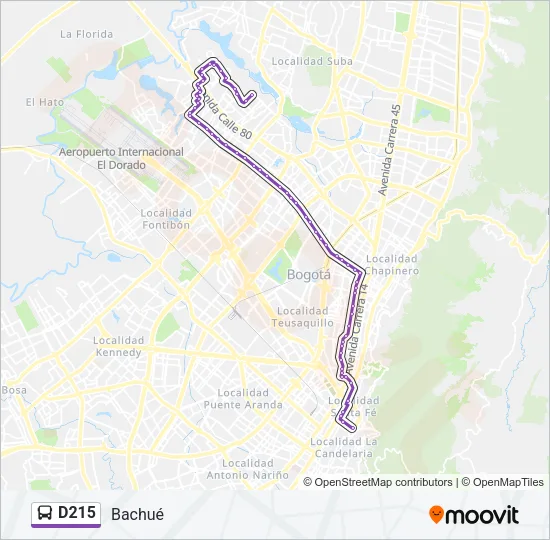 D215 Bus Line Map