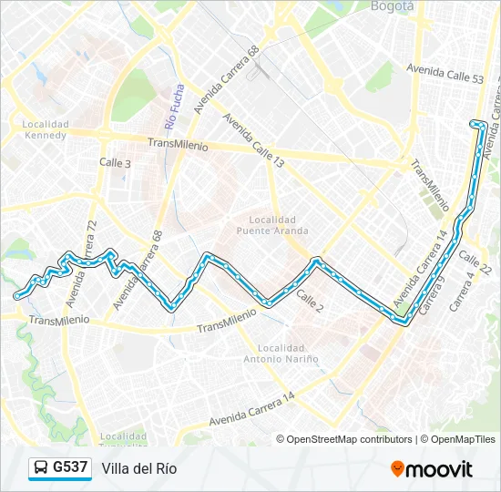 G537 Bus Line Map