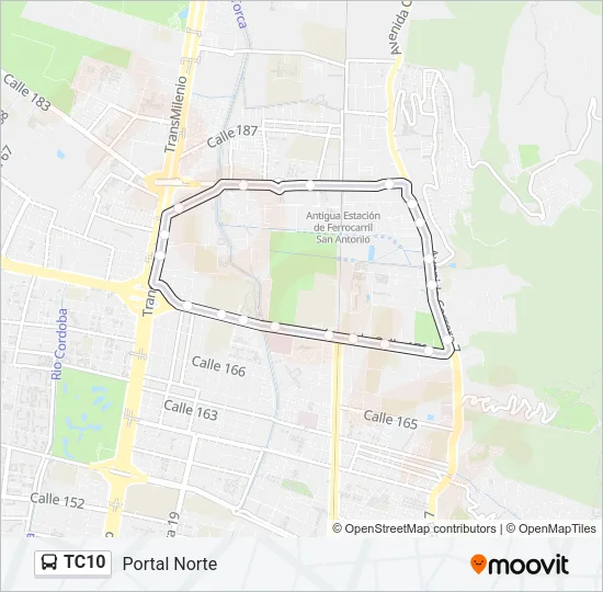 TC10 Bus Line Map