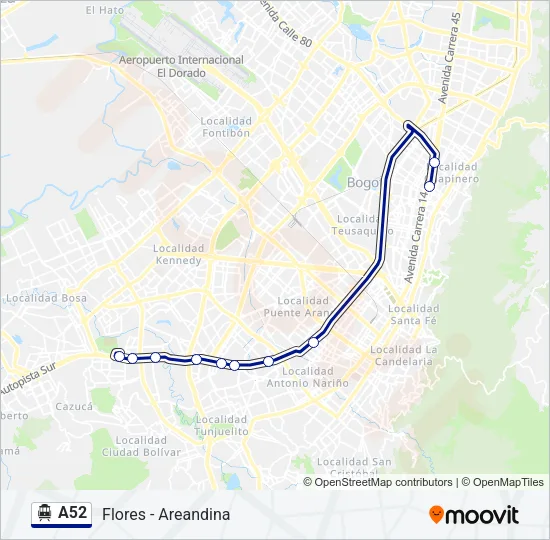 A52 Cable Car Line Map