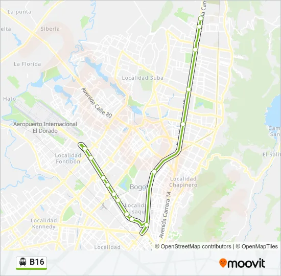 B16 Cable Car Line Map