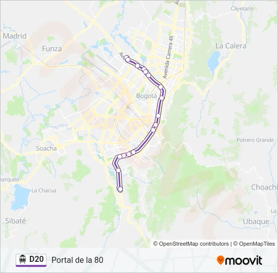 D20 Cable Car Line Map