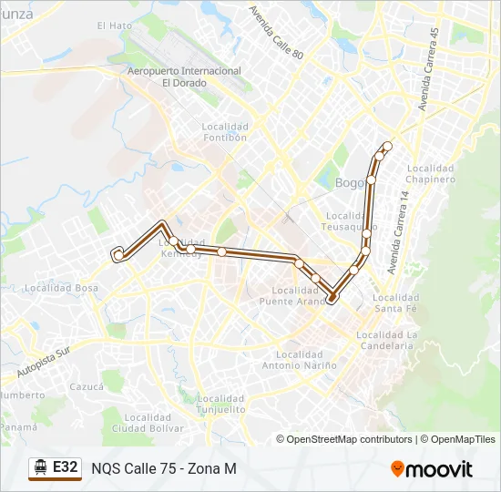 E32 Cable Car Line Map