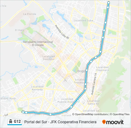 G12 Cable Car Line Map