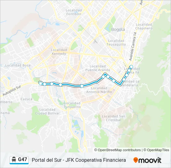 G47 Cable Car Line Map