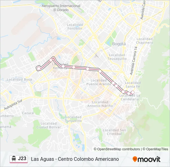 J23 Cable Car Line Map