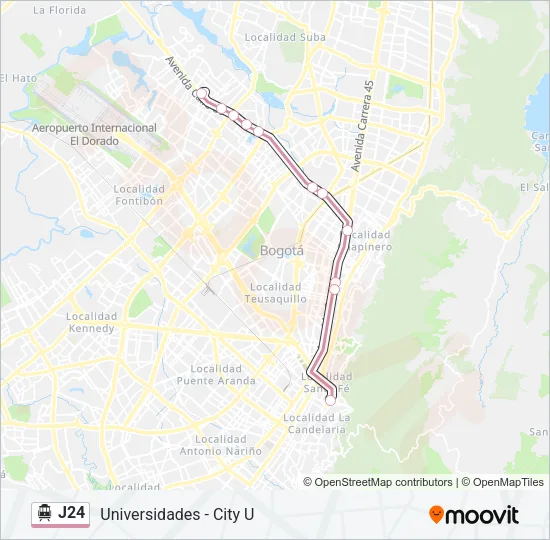 J24 Cable Car Line Map